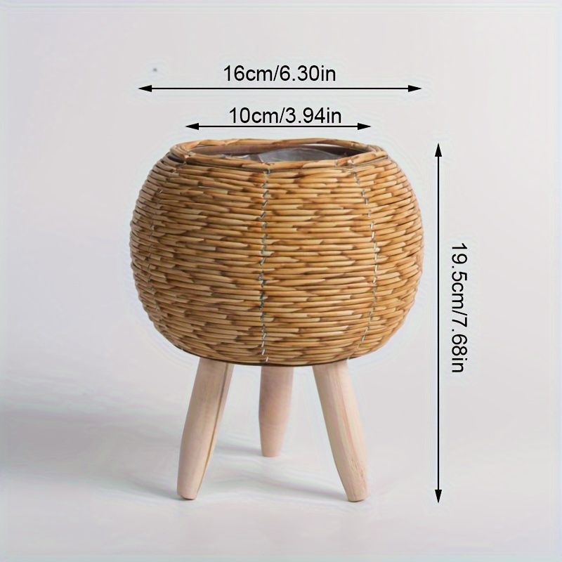 Charming Rustic Rattan Planter - Aloe Vera Pot 评论和价格