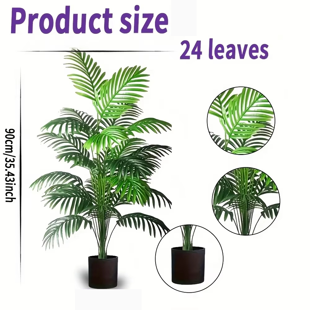 24 Leaves Areca Palm Artificia - Dracaena Marginata 评论和价格