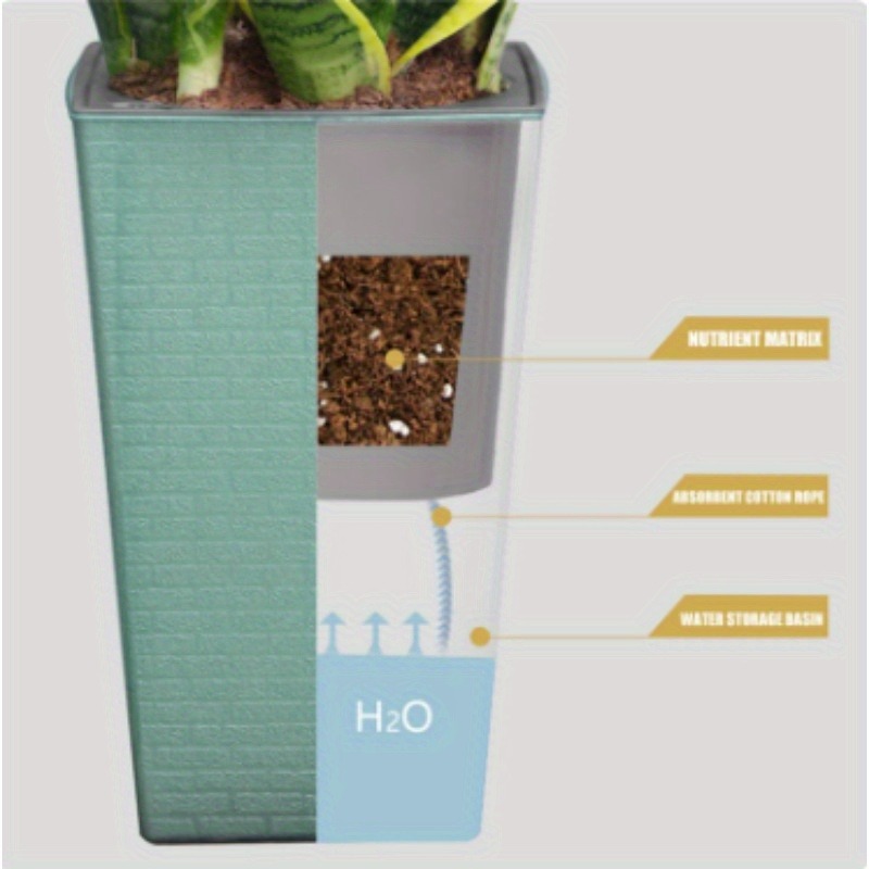 Plastic Brick Pattern Flowerpo - Aloe Vera Pot 评论和价格