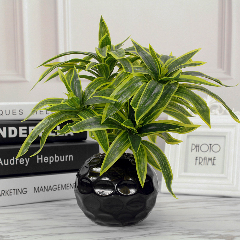 35CM 3 Fork Artificial Desktop - Dracaena Marginata 评论和价格
